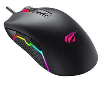 Mouse Gamer RGB GAMENOTE Havit MS1010, con 7 botones programable de 4800 DPI– color Negro.