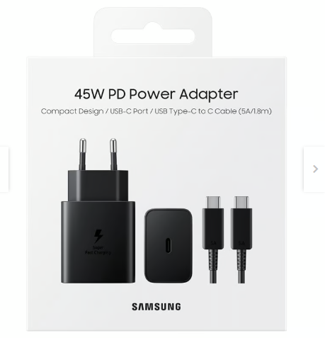 Cargador samsung 45w - con cable de 1.80m