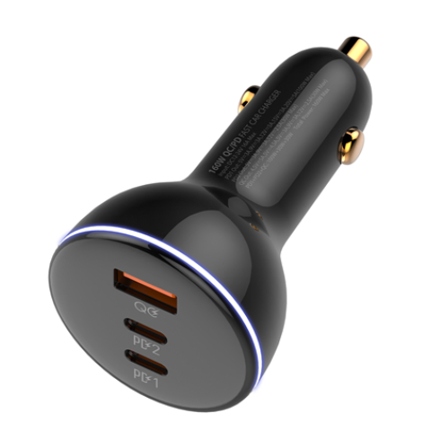 LDNIO C102 CARGADOR DE COCHE USB C NEGRO 100w