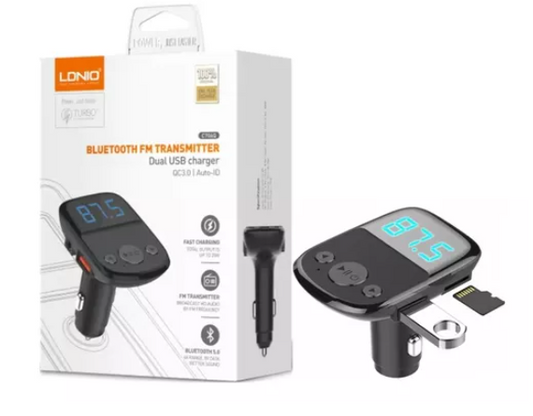 Cargador De Auto Ldnio Transmisor Fm Bluetooth C706q