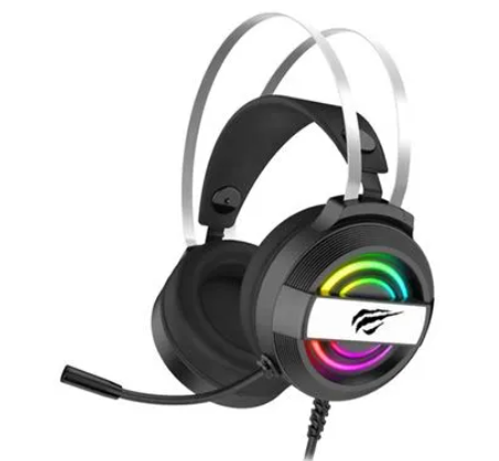 Audífono Gamer RGB GAMENOTE HAVIT H2026D con banda p/ la cabeza cable de 3,5 mm y micrófono, c/Negro