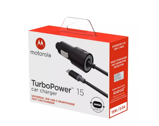 Motorola Cargador Auto Turbo Power Tipo C Fast Charger - Ori
