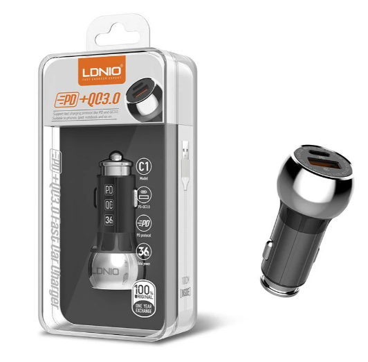 C1 PD + QC3.0 Fast Charging Car Charger