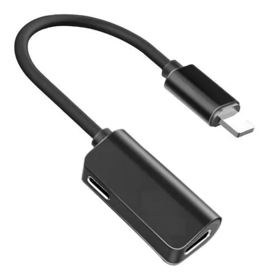 ADAPTADOR 2 EM 1 ROCK  LIHTNING + LIGHTNING