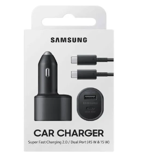 Cargador de Auto Samsung, carga rápida, 45W