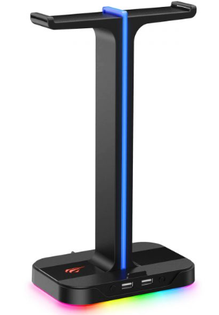 Havit Gamenote TH650 RGB Headphones Stand with 2 USB Ports – 6 RGB Lighting Modes