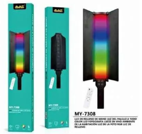 Barra de Luz Led Oled Lampara de Varilla de Mano RGB Recargable 60 cm