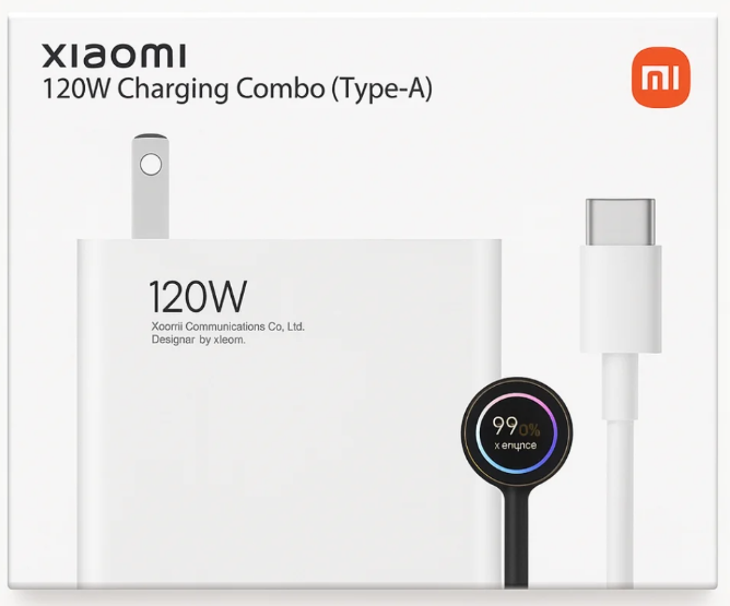 Cargador xiaomi 120w charging combo type-A