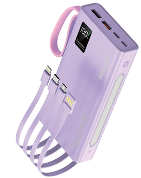 Wesdar 22.5W Power Bank 20000 mAh USB-C USB-Micro-B S511 Purple