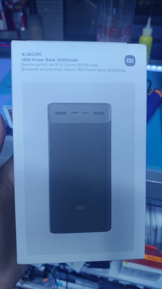 Power Bank Xiaomi Portatil 18W 30000 mAh De Carga Rapida Fast Charge