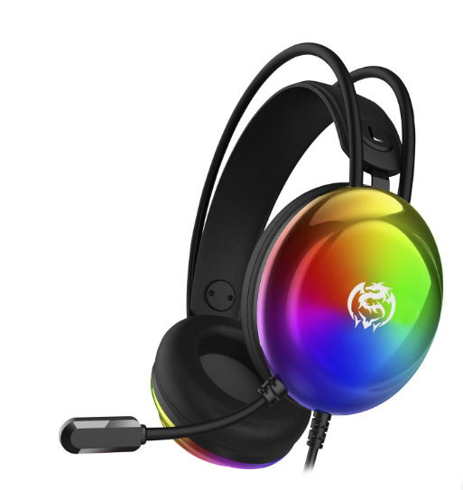 Auricular Gamer Splendid RGB 5.1 Sonido Envolvente Diseño Translúcido